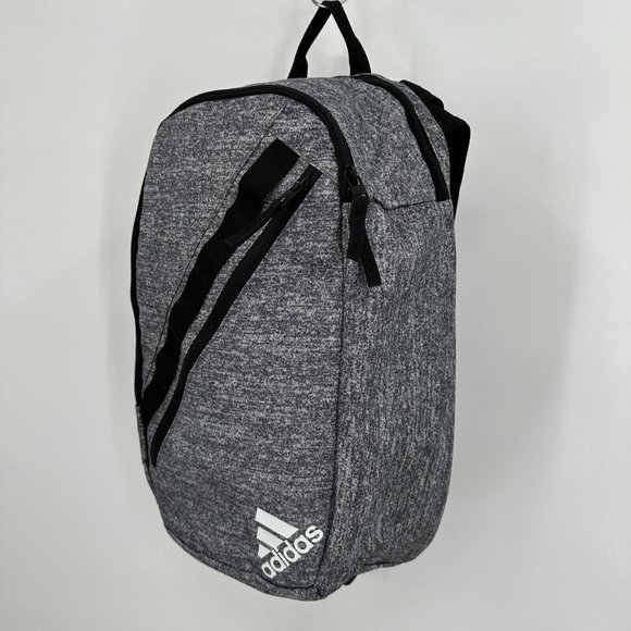 adidas Prime Sling Backpack Heather Gray Large School Bag Fits Laptop/Tablet Boy - Picture 3 of 16